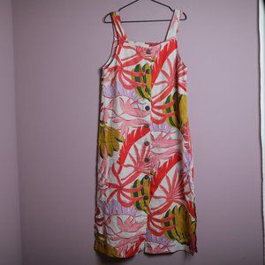 Gorman Linen Tropical Banana Farm Maxi - size 10 US